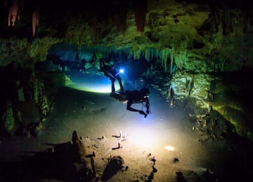 Advanced Cave Diving - Two Unique Dive Spots at Catalina Island | cave diving in Bayahibe, cave diving in the Dominican Republic, advanced cave diving, Padre Nuestro Bayahibe, Cueva del Chicho, Caribbean cave diving, technical cave diving, Bayahibe diving tours, underwater caves Dominican Republic, dive sites Bayahibe.